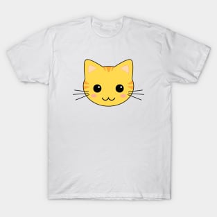 Cute Yellow Kawaii Tabby Cat T-Shirt